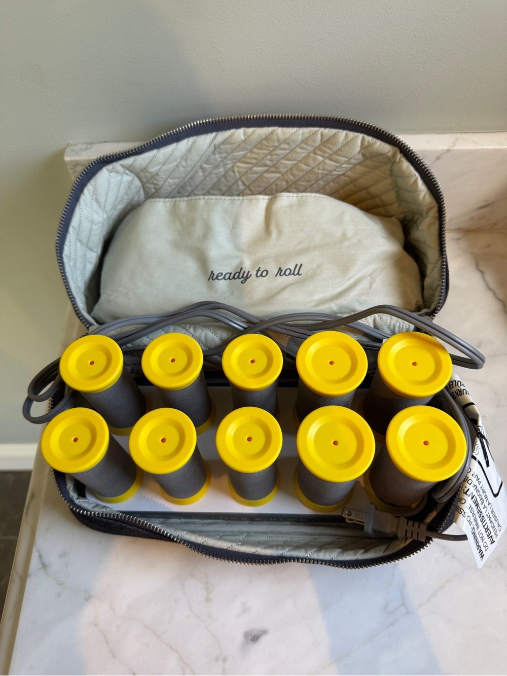Drybar Hot Roller Set in Yellow and Gray - 10 Long Barrels - Picture 3 of 4